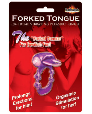 Forked Tongue X-treme Vibrating Pleasure Ring – Purple by X-Treme Vibe product image