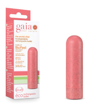 Blush Gaia Eco Rechargeable Bullet – Coral by Gaia product image