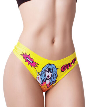 Mememe Comic Fans Printed Thong LG – Multi-color XL by Mememe product image