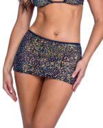 Sequin Fishnet Skirt – Black/Multi MD – Black Medium by Roma Confidential product image