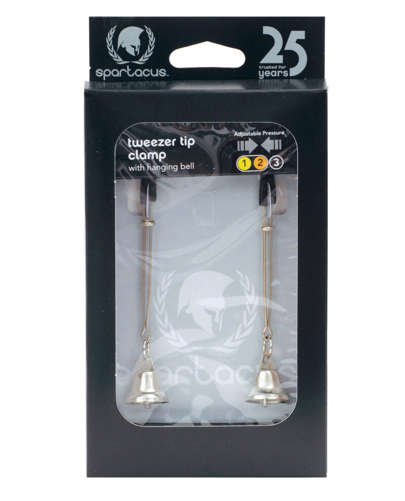 1990-110 Spartacus Adjustable Tweezer Nipple Clamps w/Bells by Spartacus product image