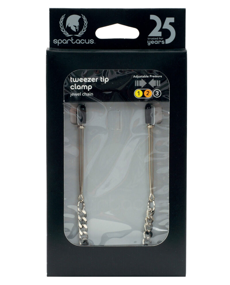 Spartacus Adjustable Tweezer Nipple Clamps w/Jewel Chain by Spartacus product image