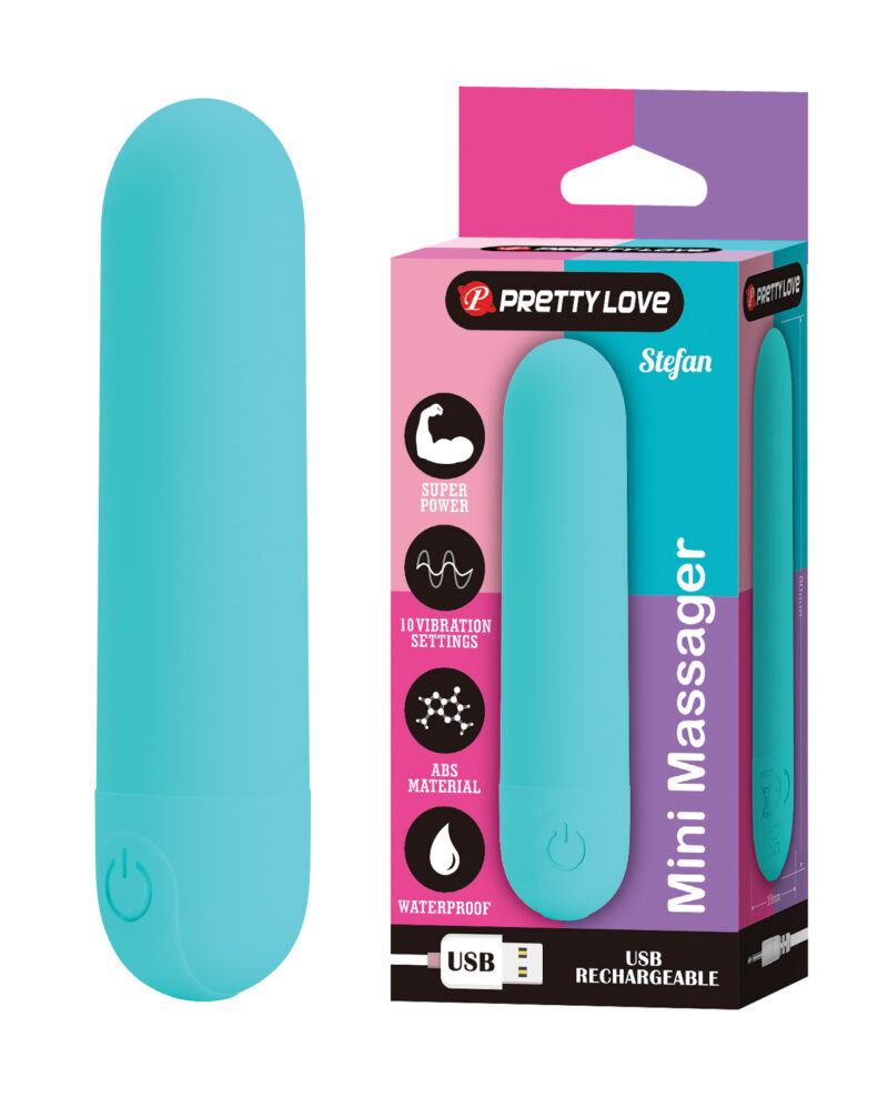 Pretty Love Stephan Mini Massager Bullet - Aqua