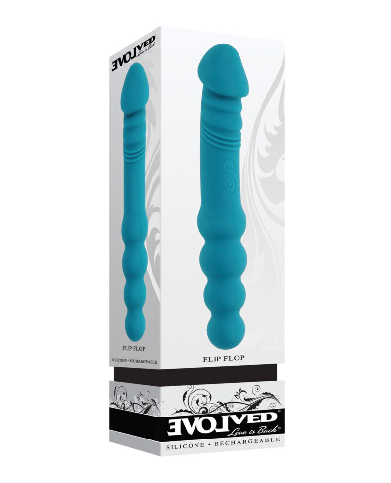 Evolved Flip Flop Dual-Sided Vibrator - Teal