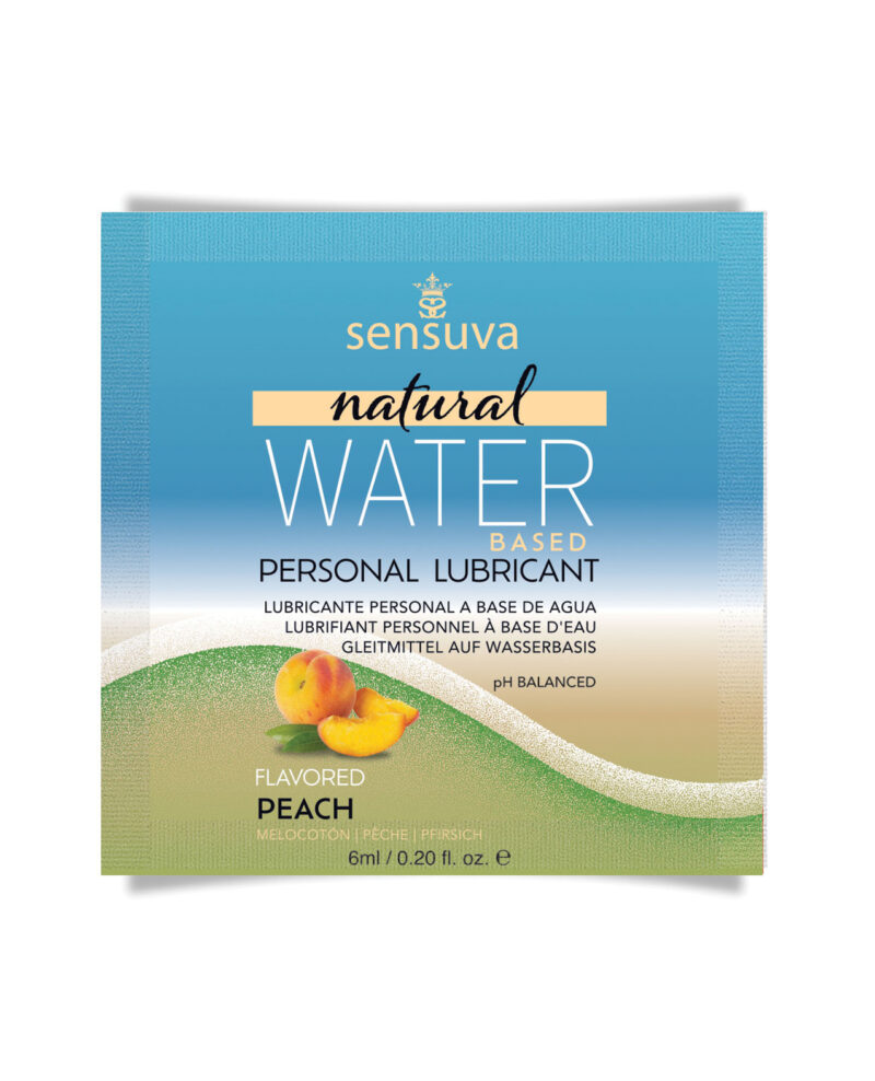 Sensuva Natural Water Based Personal Moisturizer Single Use Packet - 6 ml Peach