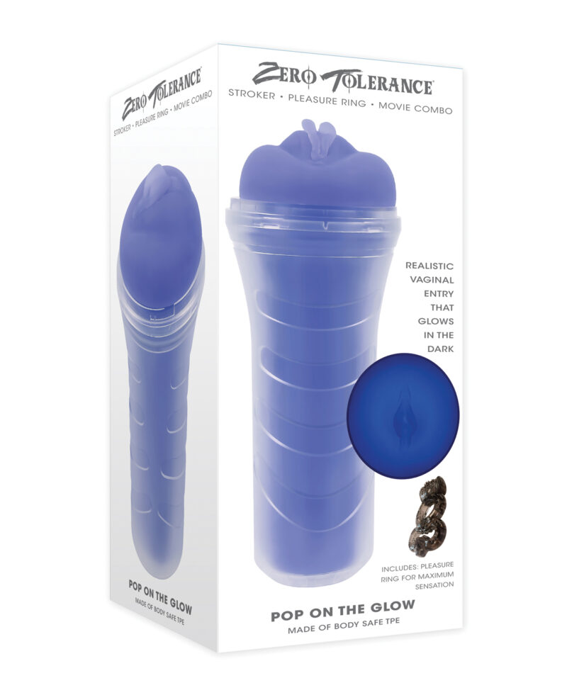 Zero Tolerance Pop On the Glow Realistic Vagina Stroker - Glow in the Dark