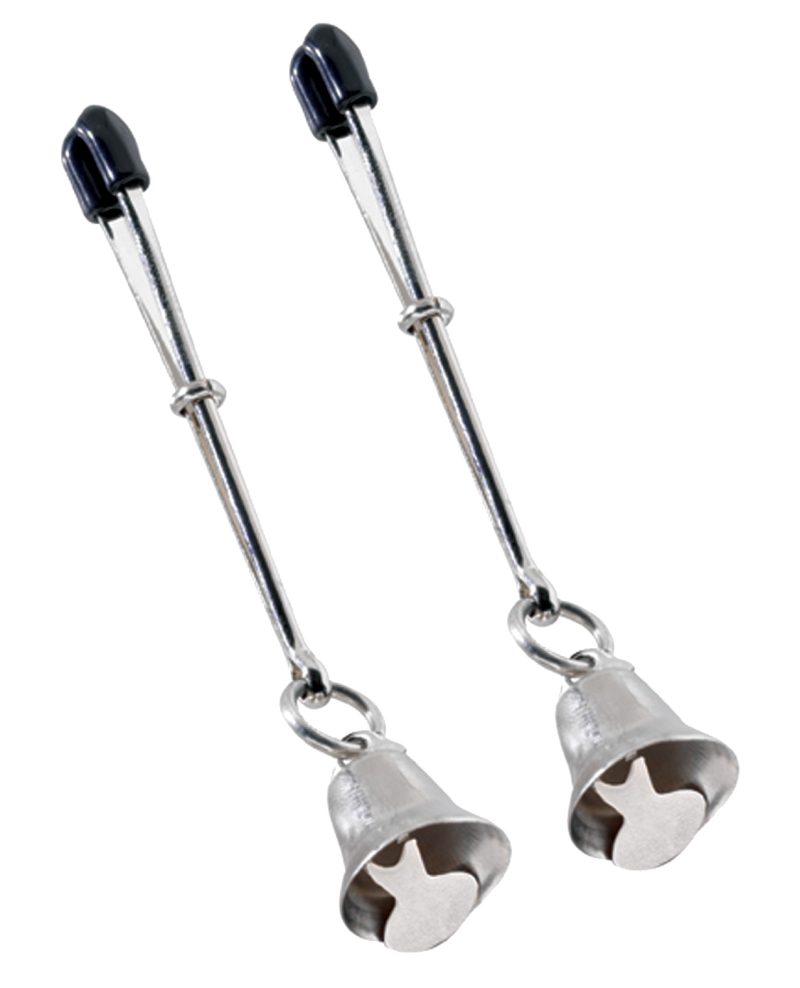 1990-110a Spartacus Adjustable Tweezer Nipple Clamps w/Bells