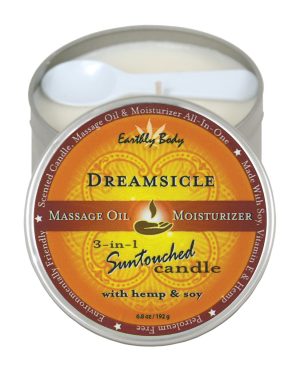 Earthly Body Suntouched Hemp Candle - 6 oz Round Tin Dreamsicle