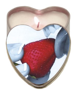 Earthly Body Suntouched Hemp Edible Candle – 4.7 oz Heart Tin Strawberry by Earthly Body product image