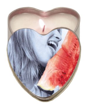 Earthly Body Suntouched Hemp Edible Candle – 4.7 oz Heart Tin Watermelon by Earthly Body product image