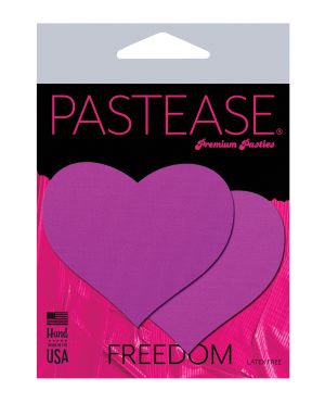 Pastease Basic Heart Black Light Reactive – Neon Purple O/S by Pastease product image