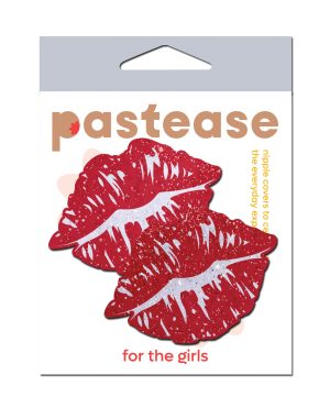 Pastease Premium Sparkle Kissing Lips – Red O/S by Pastease product image