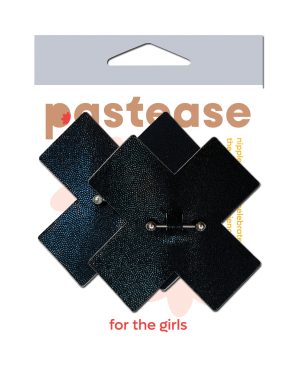 Pastease Pierced Liquid Black Cross w/Barbell Piercing – Black O/S by Pastease product image