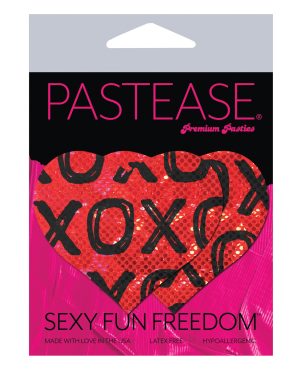 Pastease Glitter XOXO Heart – Red/Black O/S by Pastease product image
