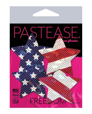 Pastease Premium Petites Glittering Stars & Stripes – Red/White/Blue O/S by Pastease product image