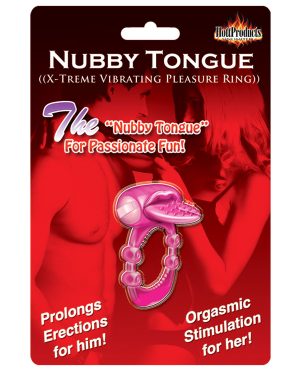 Nubby Tongue X-Treme Vibrating Pleasure Ring – Magenta by X-Treme Vibe product image