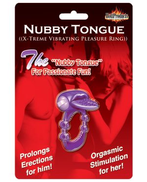Nubby Tongue X-Treme Vibrating Pleasure Ring – Purple by X-Treme Vibe product image
