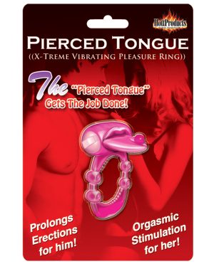 Pierced Tongue X-treme Vibrating Pleasure Ring – Magenta by X-Treme Vibe product image
