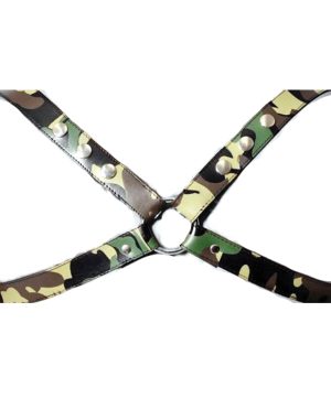 Sensual Sin Leather X Harness – Camo Large/Extra Large by Sensual Sin product image