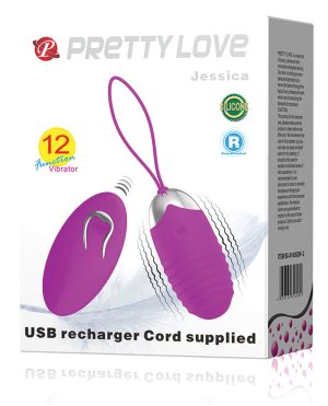 Pretty Love Jessica 12 Functions Egg Vibrator – Fuchsia by Pretty Love product image