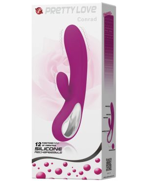 Pretty Love Elmer Rabbit w/Handle 12 Functions – Fuchsia by Pretty Love product image