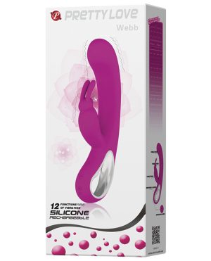 Pretty Love Webb Bunny Ears Rabbit Vibe w/Handle – Fuchsia by Pretty Love product image