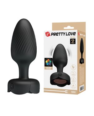 Pretty Love Varian Large Butt Plug w/Multi Color Bottom Light – Black by Pretty Love product image