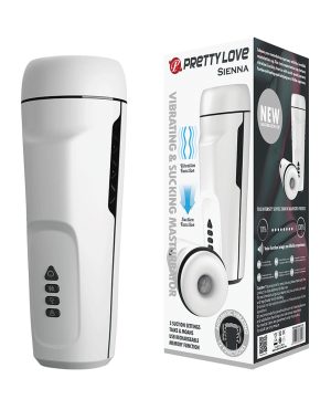 Pretty Love Sienna Sucking & Vibrating Masturbator – White by Pretty Love product image