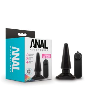 Blush Anal Adventures Basic Vibrating Anal Pleaser – Black by Anal Adventures product image