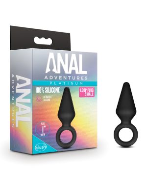 Blush Anal Adventures Platinum Silicone Loop Plug – Small Black by Anal Adventures product image