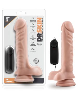 Blush Dr. Skin Dr. James 9″ Cock w/Suction Cup – Vanilla by Dr. Skin product image