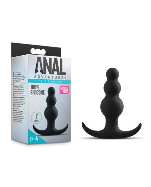 Blush Anal Adventures Beaded Plug – Black by Anal Adventures product image