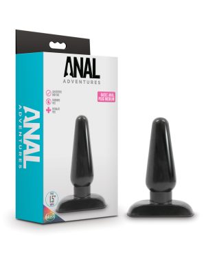 Blush Anal Adventures Basic Anal Plug – Medium Black by Anal Adventures product image
