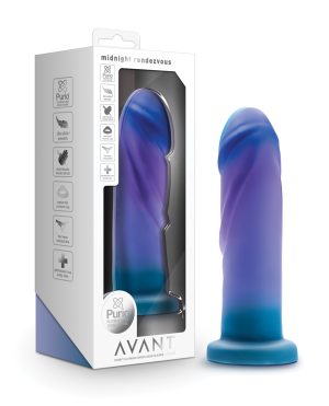 Blush Avant Midnight Rendezvous Silicone Dildo – Ocean Blue by Avant product image