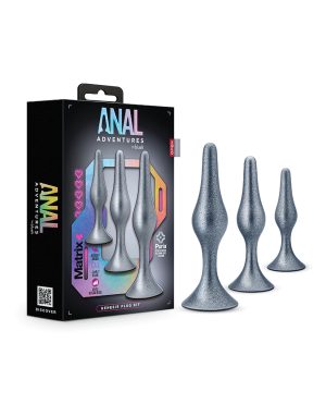 Blush Anal Adventures Matrix Genesis Plug Kit – Silver by Anal Adventures product image