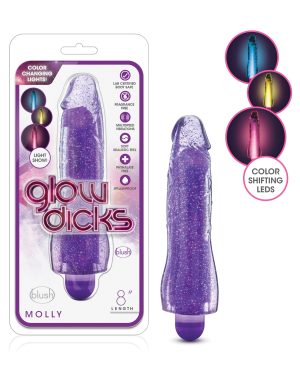 Blush Glow Dicks Glitter Vibrator Molly – Purple by Glow Dicks product image