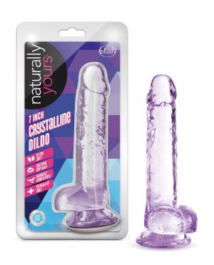Blush Naturally Yours 7″ Crystalline Dildo – Amethyst by Naturally Yours product image