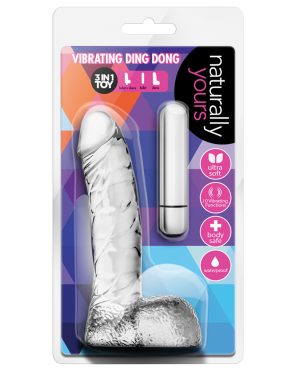 Blush Naturally Yours Vibrating Ding Dong – Clear by Naturally Yours product image