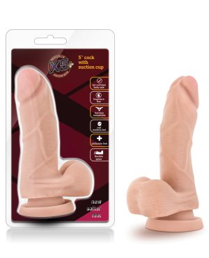 Blush X5 5″ Cock w/Flexible Spine – Beige by X5 product image