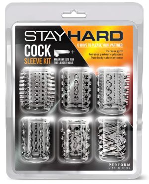 Blush Stay Hard Cock Sleeve Kit – Clear Box of 6 by Stay Hard product image