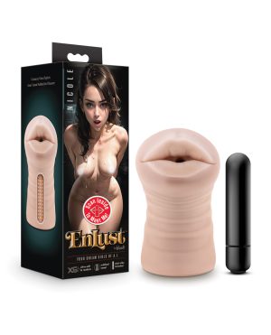Blush EnLust Mouth Stroker w/Vibrating Bullet – Nicole by EnLust product image