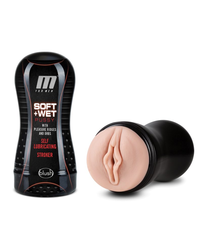 Blush M for Men Soft & Wet Pussy with Pleasure Ridges & Orbs Self Lubricating Stroker – Vanilla by M for Men product image