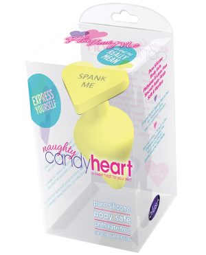 Blush Play With Me Naughty Candy Heart Spank Me Plug – Yellow by Play With Me product image