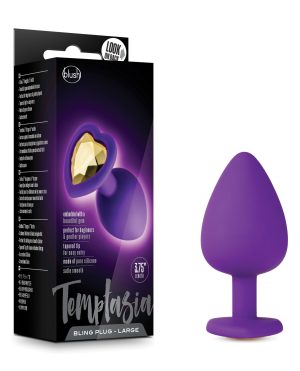 Blush Temptasia Bling Plug w/Gem Small – Purple by Temptasia product image