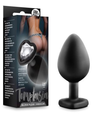 Blush Temptasia Bling Plug Medium – Black by Temptasia product image