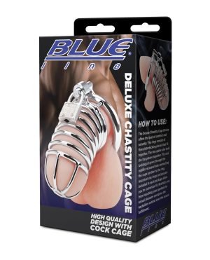 Blue Line Deluxe Chastity Cage – Silver by Blue Line product image