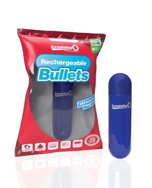 Screaming O Rechargeable Bullets – Blue by Screaming O product image