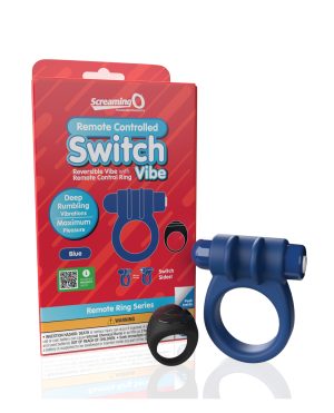 Screaming O Switch Remote Controlled Vibrating Ring – Blue by Screaming O product image