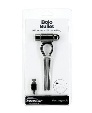 Bolo Bullet Vibrating Adjustable Cock Tie – Black by Power Bullet product image