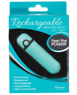 Simple & True Rechargeable Vibrating Bullet – Teal by Swan product image